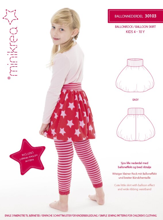 Minikrea 30103 - Girl's 'Baloon Skirt' 4-10yrs