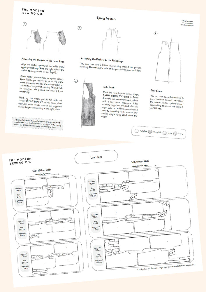 Modern Sewing Company - Spring Trousers - PDF Pattern