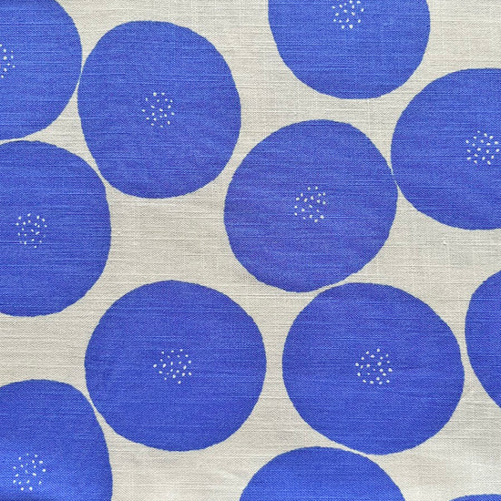 Japanese cotton print - Lightweight Canvas by Muddy Works - Ivory and Cobalt