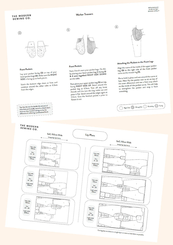 Modern Sewing Company - Worker Trousers Womens - PDF Pattern