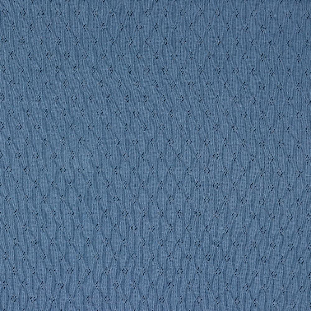 Cotton Pointelle Jersey - Cerulean