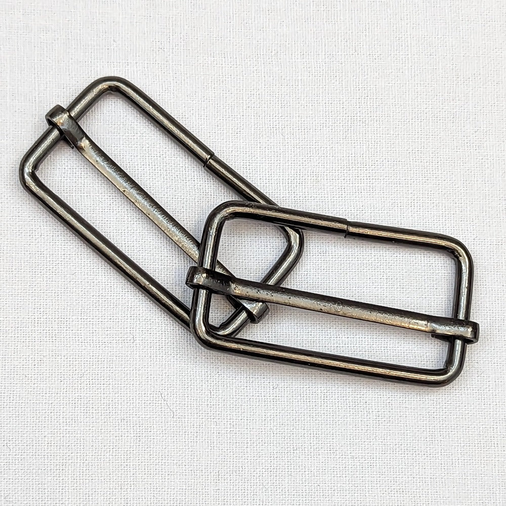 Metal Strap Adjusters 38mm Gunmetal Grey