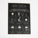 Ray Stitch Postcard - How to Sew on a Button