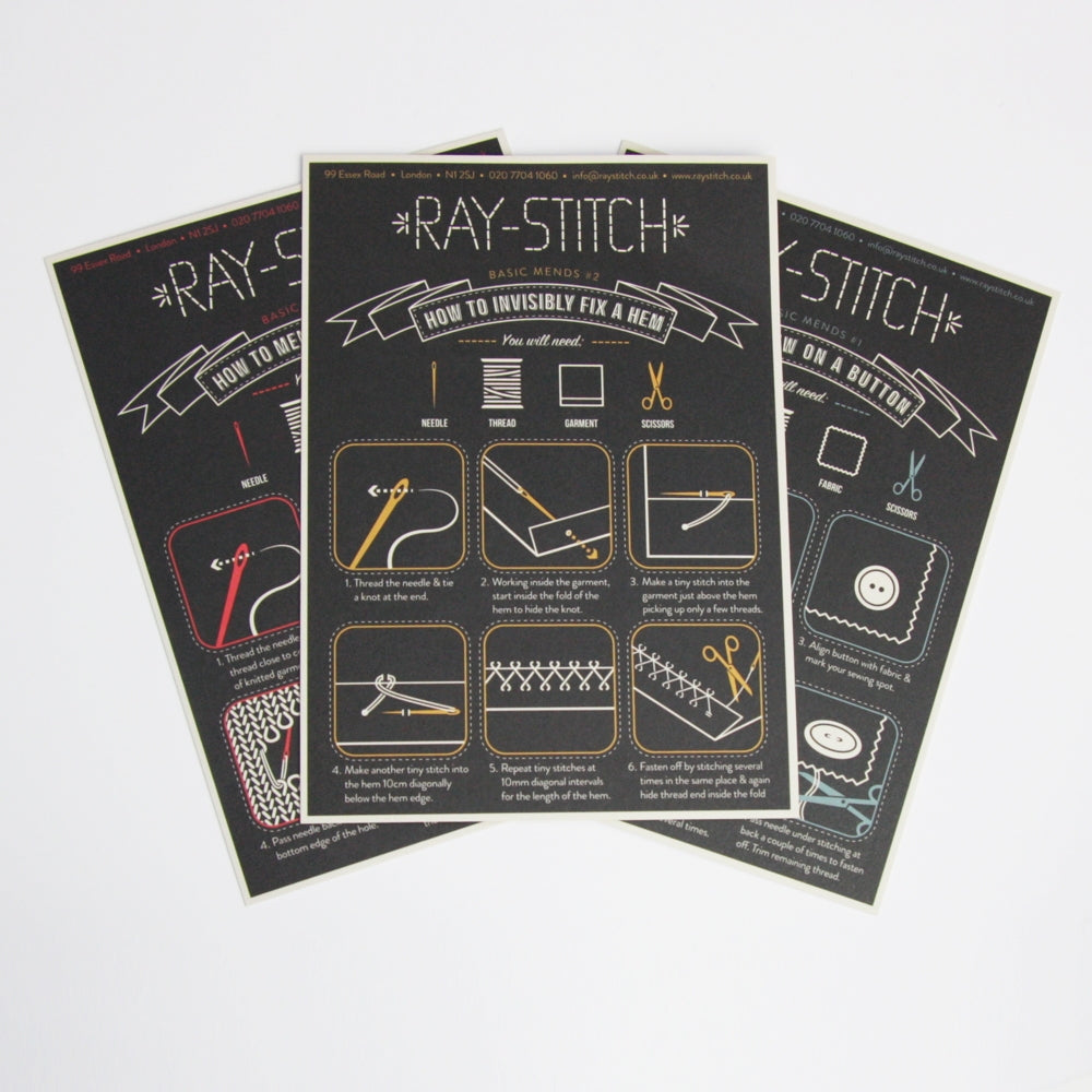 Ray Stitch Postcard - How to Sew on a Button