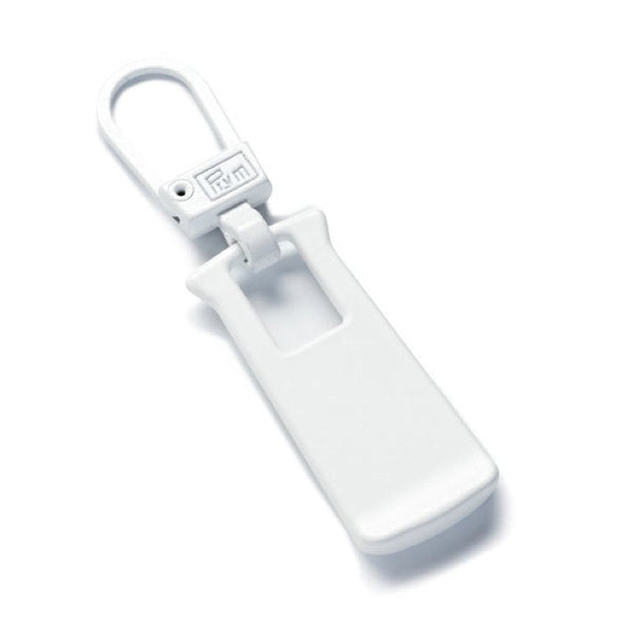 Designer Zipper Pull White Enamel Double-Sided Set
