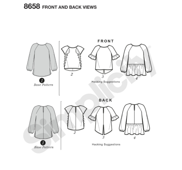 Simplicity 8658 - Blouse Hack Pattern | Sewing Pattern | Ray Stitch