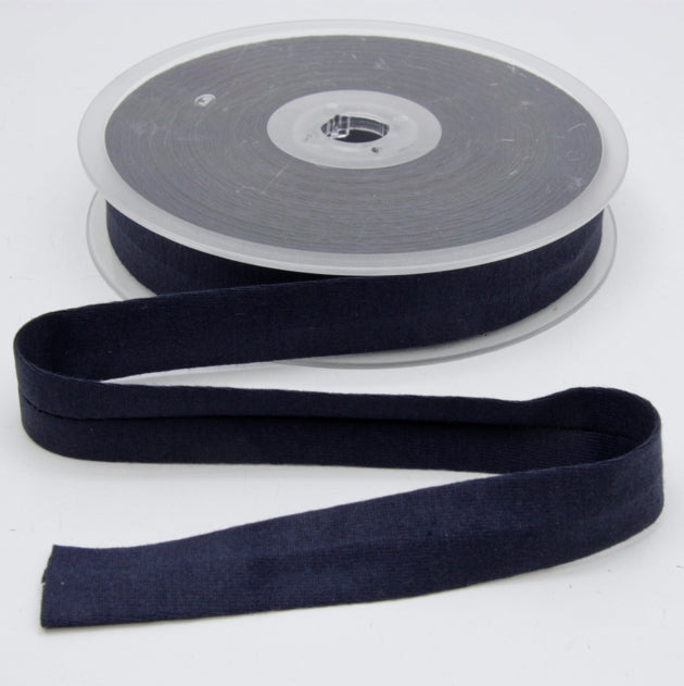 Cotton Stretch Jersey Binding 18mm - Navy