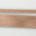 Stitched Cotton Tape - Beige/Red