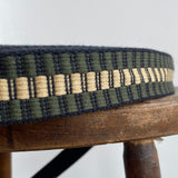 Woven Track Webbing 32mm - Green/Natural